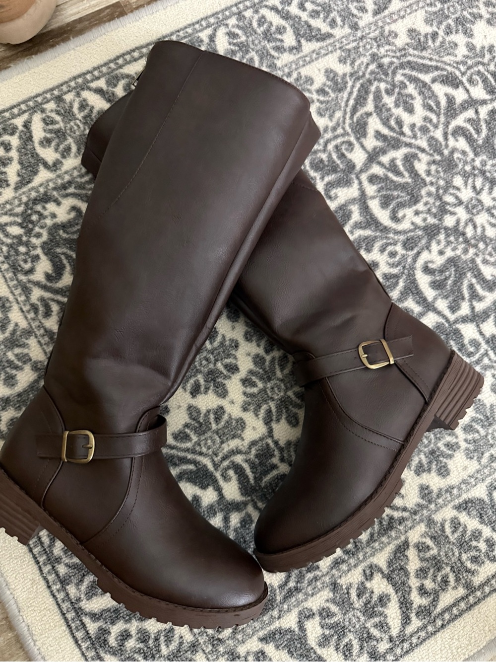 Hanna Andersson Brown Knee-High Buckle Boots